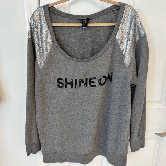 Torrid Plus Size Sequin Sweatshirt (2X) - Picture 2 of 5